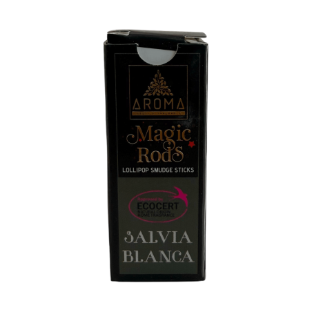 أعواد بخور مصاصة المريمية البيضاء السحرية من AROMA - 4 أعواد سميكة