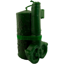 Velón Llave del Poder Trabajo HOSTENATURA - 14x8cm - Vela Esotérica Artesanal