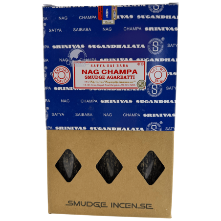 Coffret Encens Bio SATYA Nag Champa Smudge - 12 boîtes de 25g.