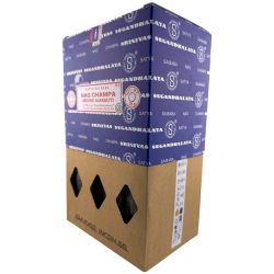 Coffret Encens Bio SATYA Nag Champa Smudge - 12 boîtes de 25g.