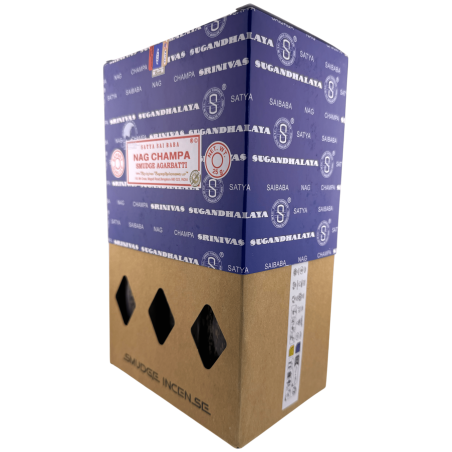 SATYA Bio-Räucherstäbchen Nag Champa Smudge – 12 Schachteln à 25 g.