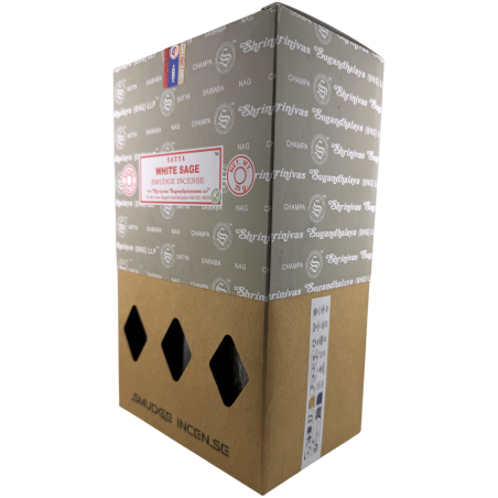 SATYA Bio-Räucherstäbchenbox Weißer Salbei - 12 Schachteln à 25 g.