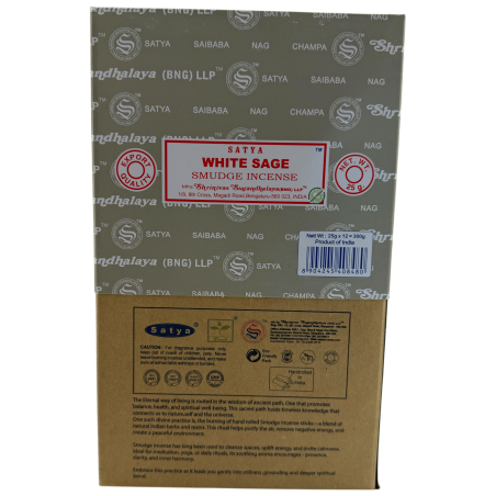 Caixa Encens Orgànic SATYA Salvia Blanca Smudge - 12 capsetes de 25gr.