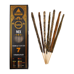 Incenso orgânico 7 Planetas Mix de ervas e flores - 7 varetas grossas feitas AROMA mão