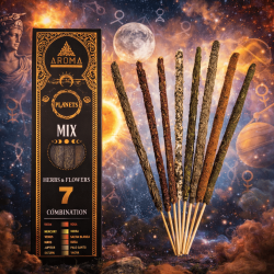 بخور AROMA برائحة أعشاب وأزهار الكواكب السبعة - 7 أعواد سميكة مصنوعة يدوياً