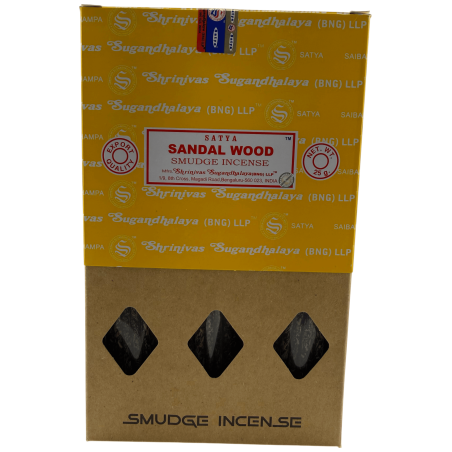 Caja Incienso Orgánico SATYA Sandalo Smudge - 12 cajitas de 25gr.