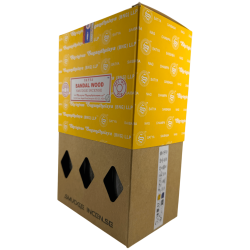 SATYA Biologische Wierookdoos Sandelhout Smudge - 12 doosjes van 25 g.