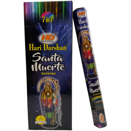 Incenso Hari Darshan Santa Muerte - Scatola da 6 scatole di incenso esagonali