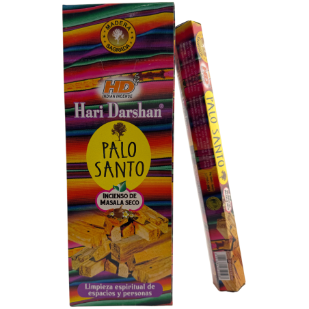 Encens Hari Darshan Palo Santo - Boîte de 6 boîtes à encens hexagonales