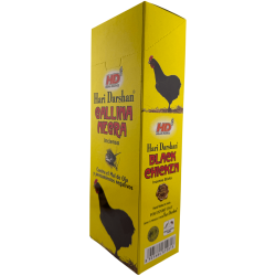 Encens Gallina Negra Hari Darshan - Caixa de 6 capsetes d'encens hexagonals