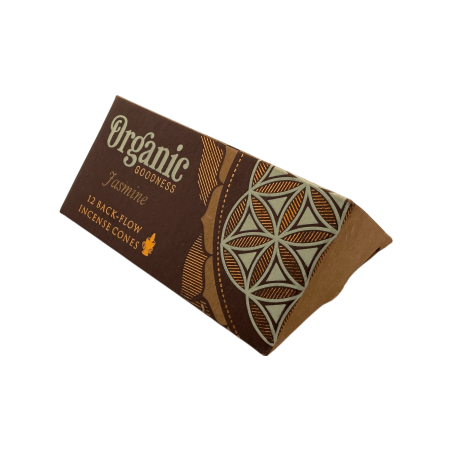 Cônes d'encens à reflux au jasmin Organic Song of India - Boîte de 12 cônes