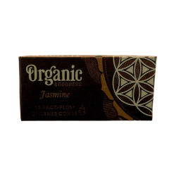 Cônes d'encens à reflux au jasmin Organic Song of India - Boîte de 12 cônes