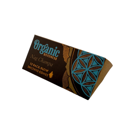 Song of IndiaのNag Champaオーガニックバックフローインセンスコーン - 12個入りボックス