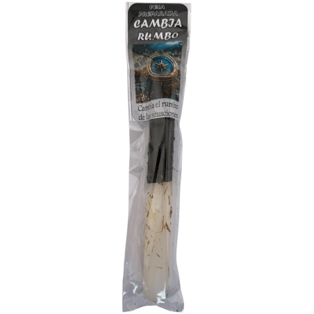 Vela ritualizada preparada para mudar o rumo das coisas (18 cm) - Altera o curso das situações.