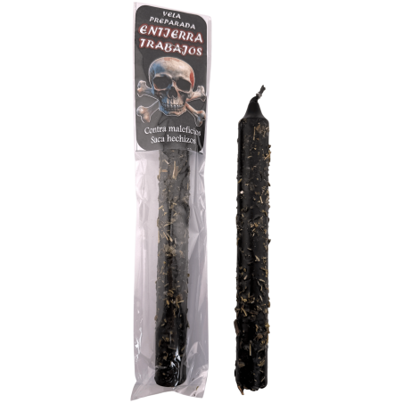 Ritualized Prepared Candle to Bury Spells 18cm - Against Curses and Removes Spells