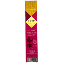 AROMA Räucherstäbchen-Trio Palo Santo, Weißer Salbei und Rosmarin - Trio-Serie 1 Schachtel 15 g.