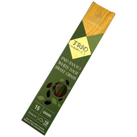 AROMA Trio Wierook Palo Santo, Witte Salie en Zoetgras - Trio Serie 1 doosje 15gr.
