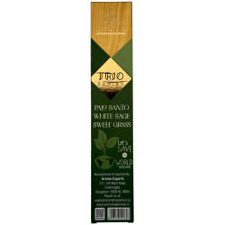 AROMA Trio Incenso Palo Santo, Salvia Bianca ed Erba Dolce - Serie Trio 1 scatola da 15gr.