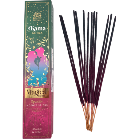 Encens Himalaya de la gamme Kamasutra Magical Series - Boîte de 25 g d'encens masala au jasmin et à la rose