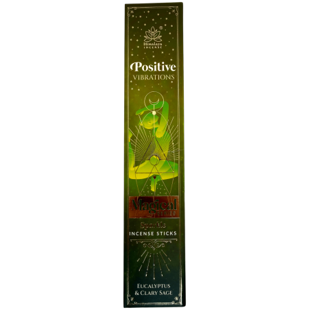 Positive Vibrations Räucherstäbchen der Magical Series Himalaya – 25-g-Dose Masala-Räucherstäbchen mit Eukalyptus und Muskatelle