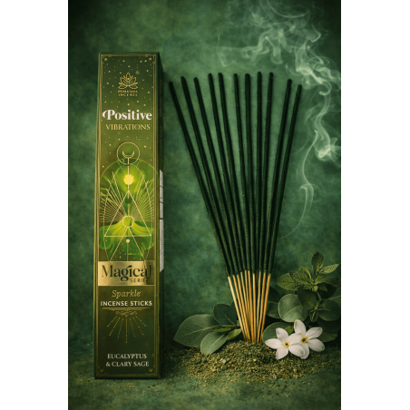 Positive Vibrations Incense Magical Series Himalaya Incense - 25g ask Masala rökelse med eukalyptus och muskatellsalvia