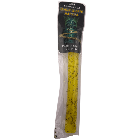 Ritualized Double Luck Fast Prepared Candle 18cm - To attract luck