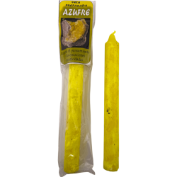 Candela ritualizzata allo zolfo da 18 cm - Purifica pensieri ed emozioni negative