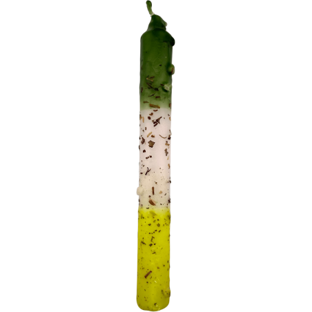 Ritualized Prepared Candle with Rue, Salt and Sulfur 18cm - Cleanses negative environments