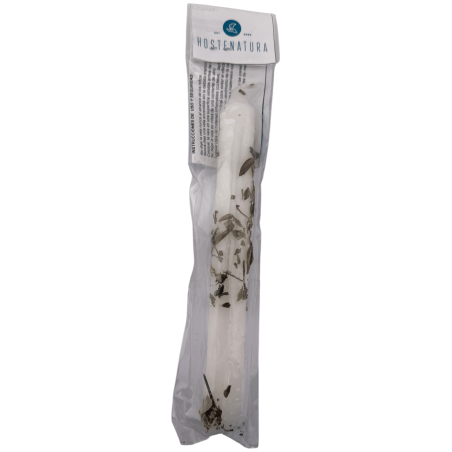 Ritualized White Sage Candle 18cm - Cleanses negative vibrations
