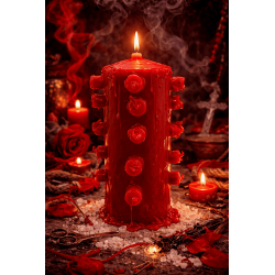 Vela vermelha com 21 pavios - Remove feitiços de amor e feitiços de amarração...