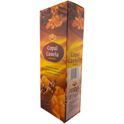 SAC Copal Cinnamon Incense - Box of 6 hexagonal packs of 20 sticks each, 120 incense sticks