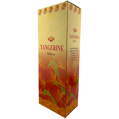 SAC Mandarin-Räucherstäbchen – Schachtel mit 6 sechseckigen Packungen à 20 Stäbchen, insgesamt 120 Räucherstäbchen