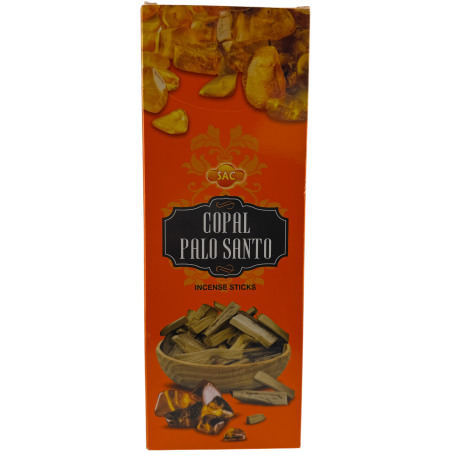 Encens SAC Copal Palo Santo - Caixa de 6 paquets hexagonals de 20 barretes 120 barretes d'encens