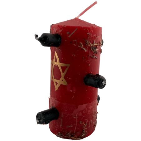 Vela de 7 pavios para quebrar, 12,5 x 6 cm