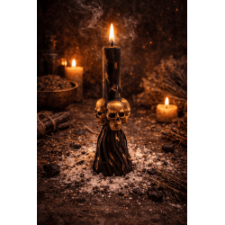 Vela Escombra Calavera Rompe Bruixeria 13cm - Protecció i Tall de Malediccions