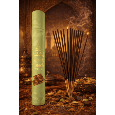 Encens Kunafa Pistache Oud Chocolat Arabe Édition Privée Dubaï - Parfums Aromatiques - 40 g d'encens masala