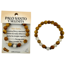 Pulsera Palo Santo y Selenita - Limpieza...