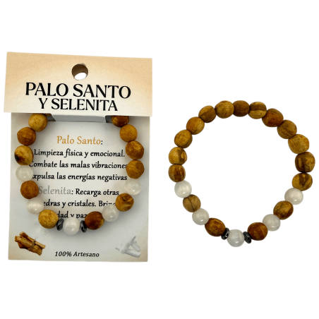 Pulsera Palo Santo y Selenita - Limpieza física, emocional y frente a las malas vibraciones