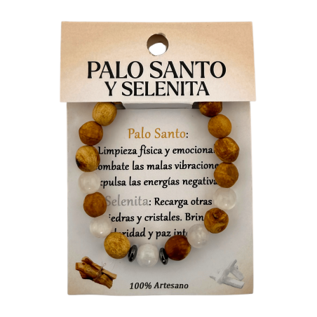 Pulsera Palo Santo y Selenita - Limpieza física, emocional y frente a las malas vibraciones