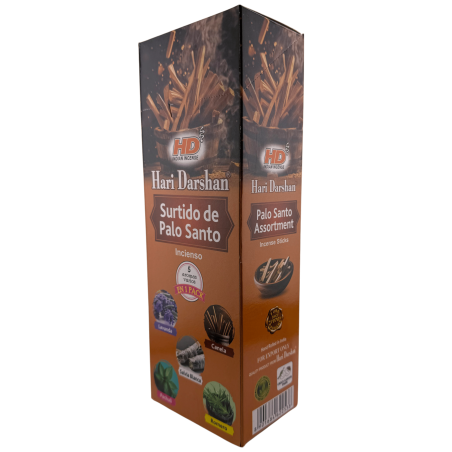 Incenso Hari Darshan Palo Santo Sortido - Caixa com 6 caixas de incenso hexagonais