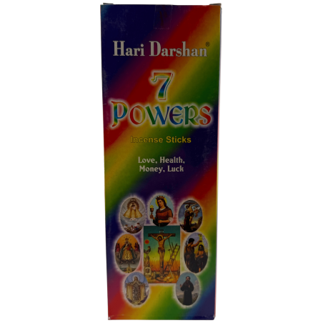 Incenso Hari Darshan 7 Powers - Caixa com 6 caixas de incenso hexagonais