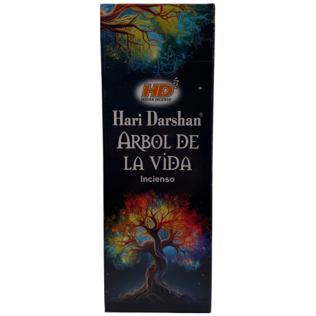 Hari Darshan Levensboom wierook - Doos met 6 zeshoekige wierookdoosjes