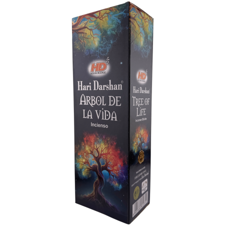 Hari Darshan Levensboom wierook - Doos met 6 zeshoekige wierookdoosjes