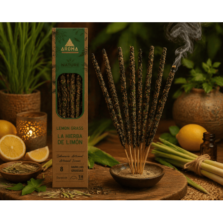 بخور عشبة الليمون العضوي AROMA عشبة الليمون الطبيعية - صندوق 20 جرام.
