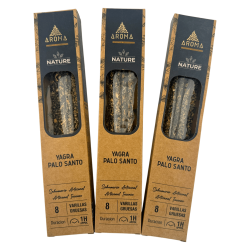 Opakowanie 3 sztuk kadzidełek Yagra Palo Santo Organic AROMA Nature – 8 patyczków, czas działania 1 godzina