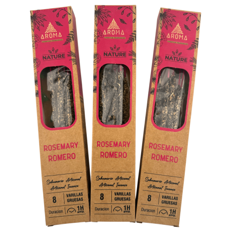 Encens au romarin bio AROMA Nature (paquet de 3 bâtonnets) - 8 bâtonnets, durée&nbsp;: 1 heure