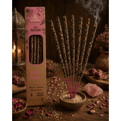 Pack 3x Encens Orgànic Rosa AROMA Nature - 8 varetes 1h durada