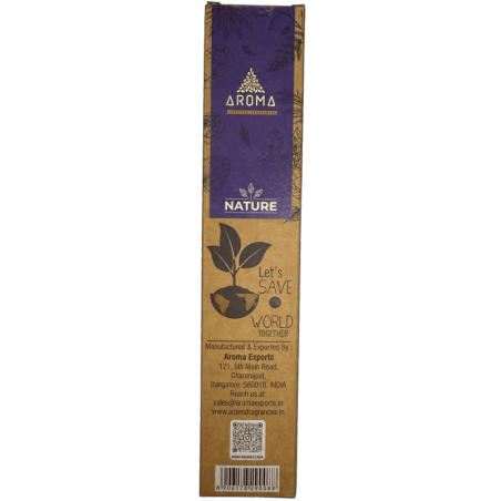 عبوة من 3 أعواد بخور عضوية من نوع ناج شامبا والمريمية البيضاء AROMA ناتشر - 8 أعواد، مدة الاحتراق ساعة واحدة