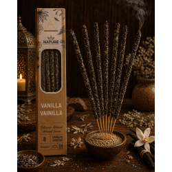 AROMAネイチャー オーガニック バニラインセンス ボックス - 太めのスティック8本入りボックス12箱