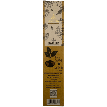AROMAネイチャー オーガニック バニラインセンスパック - スティック8本入り、持続時間1時間